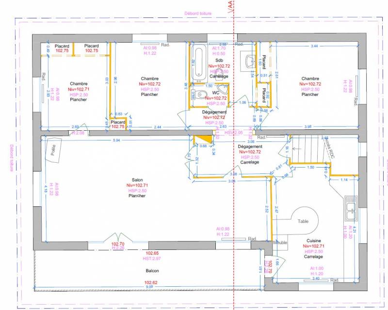 Relevé 3D et réalisation de plan d'état des lieux d'une maison par Algeo Géomètre à Lyon